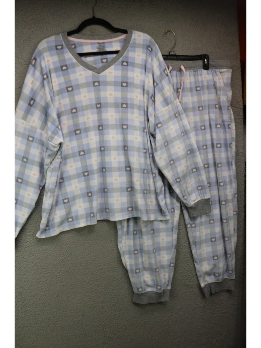 Cuddl Duds Women's Velour Pajama Set-XXL-Soft-Drawstring-Pockets-Cozy